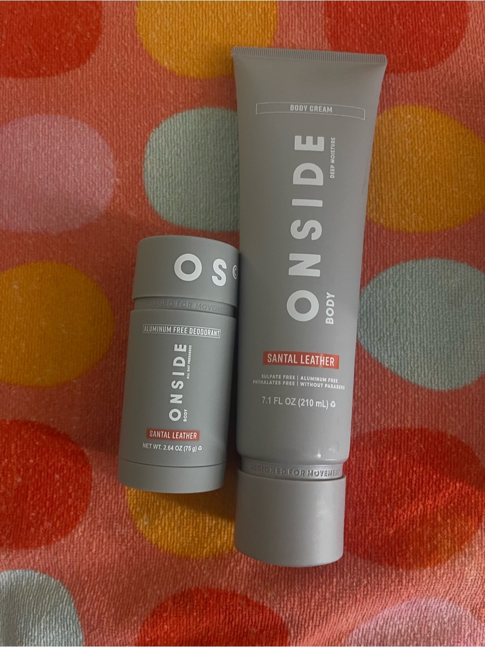 Onside Santal Leather Body Cream & Deodorant — Gray